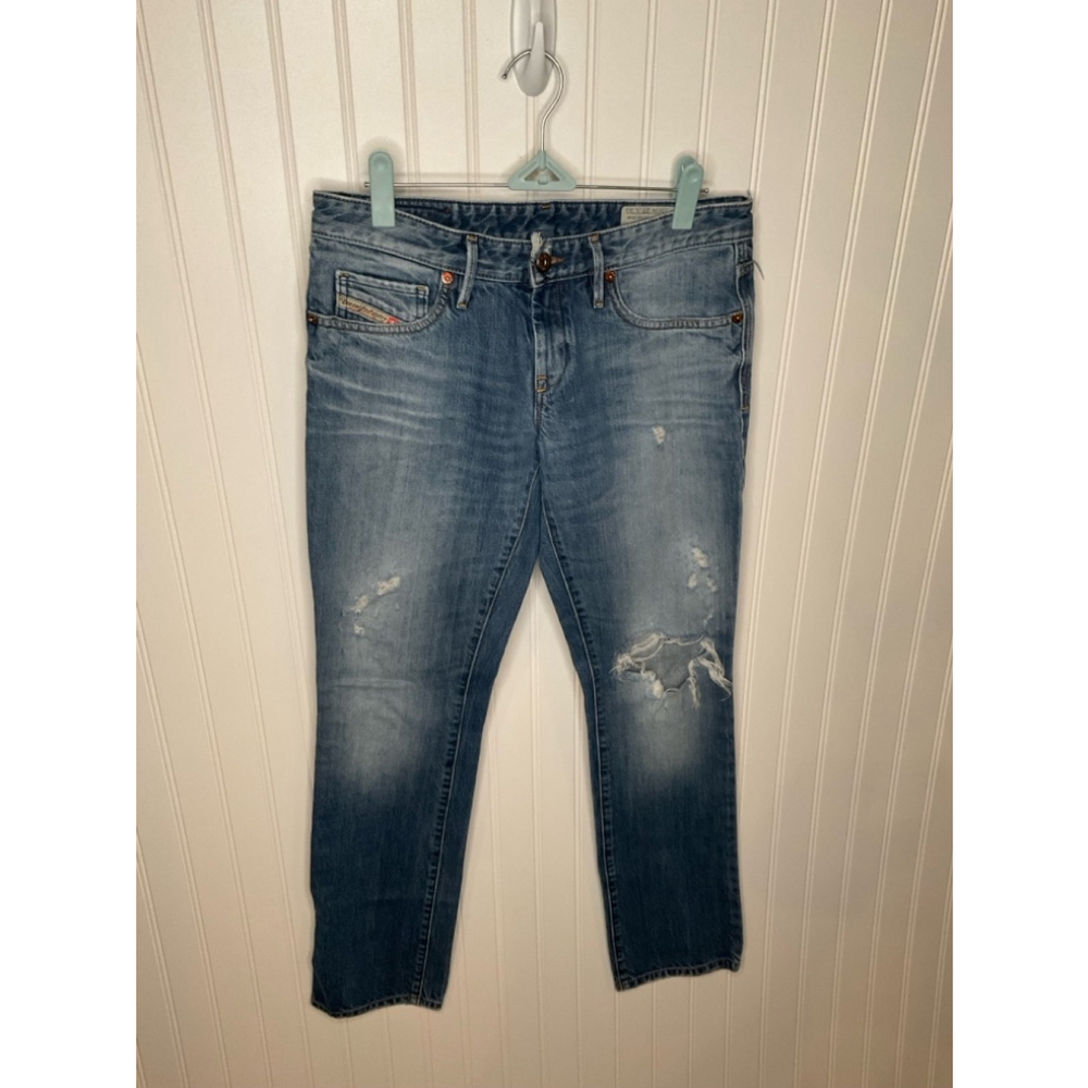 Women's Diesel My Boy Low rise slim straight Jeans Blue 27 x 30